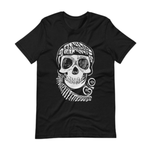 Ponte Uno Patria Disco Skull 001 Playera T-shirt Casual Algodon Premium B