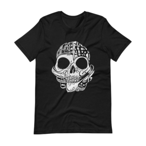 Ponte Uno Patria Disco Skull 002 Playera T-shirt Casual Algodon Premium